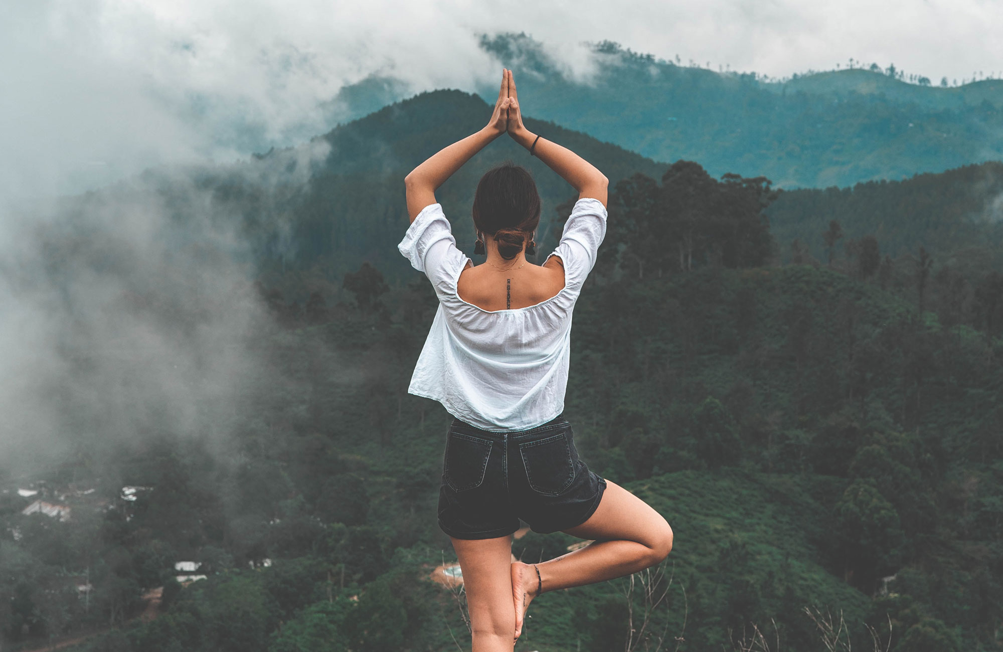 General Activity Yoga Tropical Mountain Girl