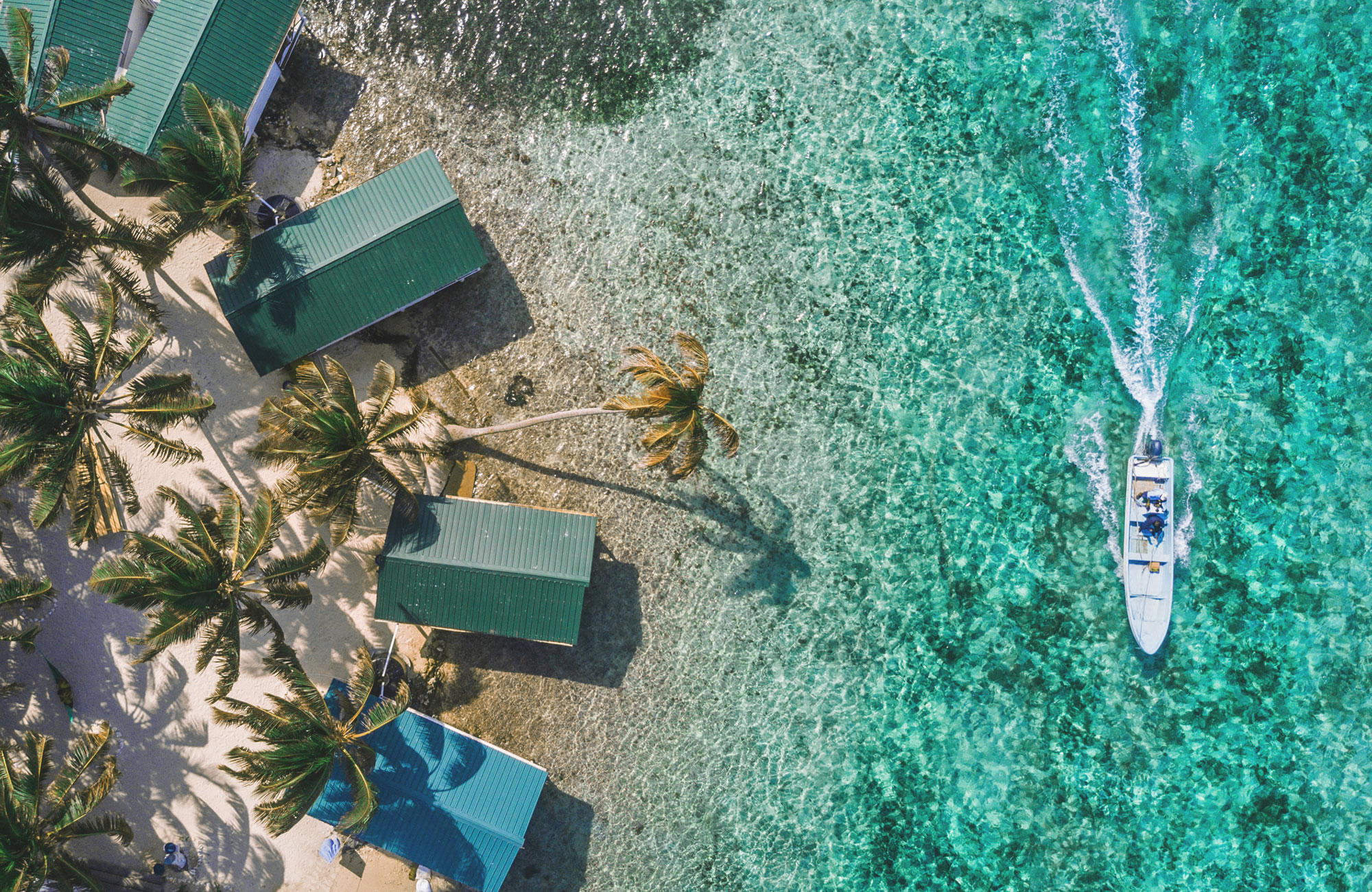 Boot die vaart op de zee bij Belize | Reizen naar Belize met KILROY
