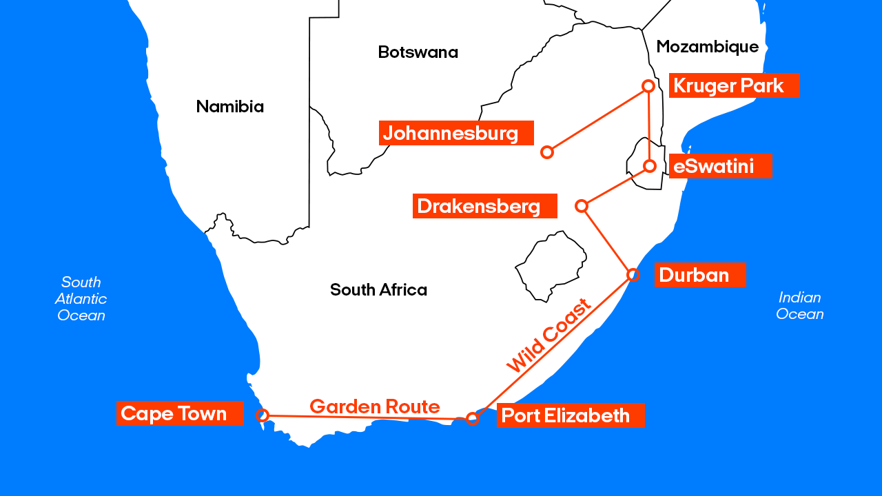 South Africa Backpackroute