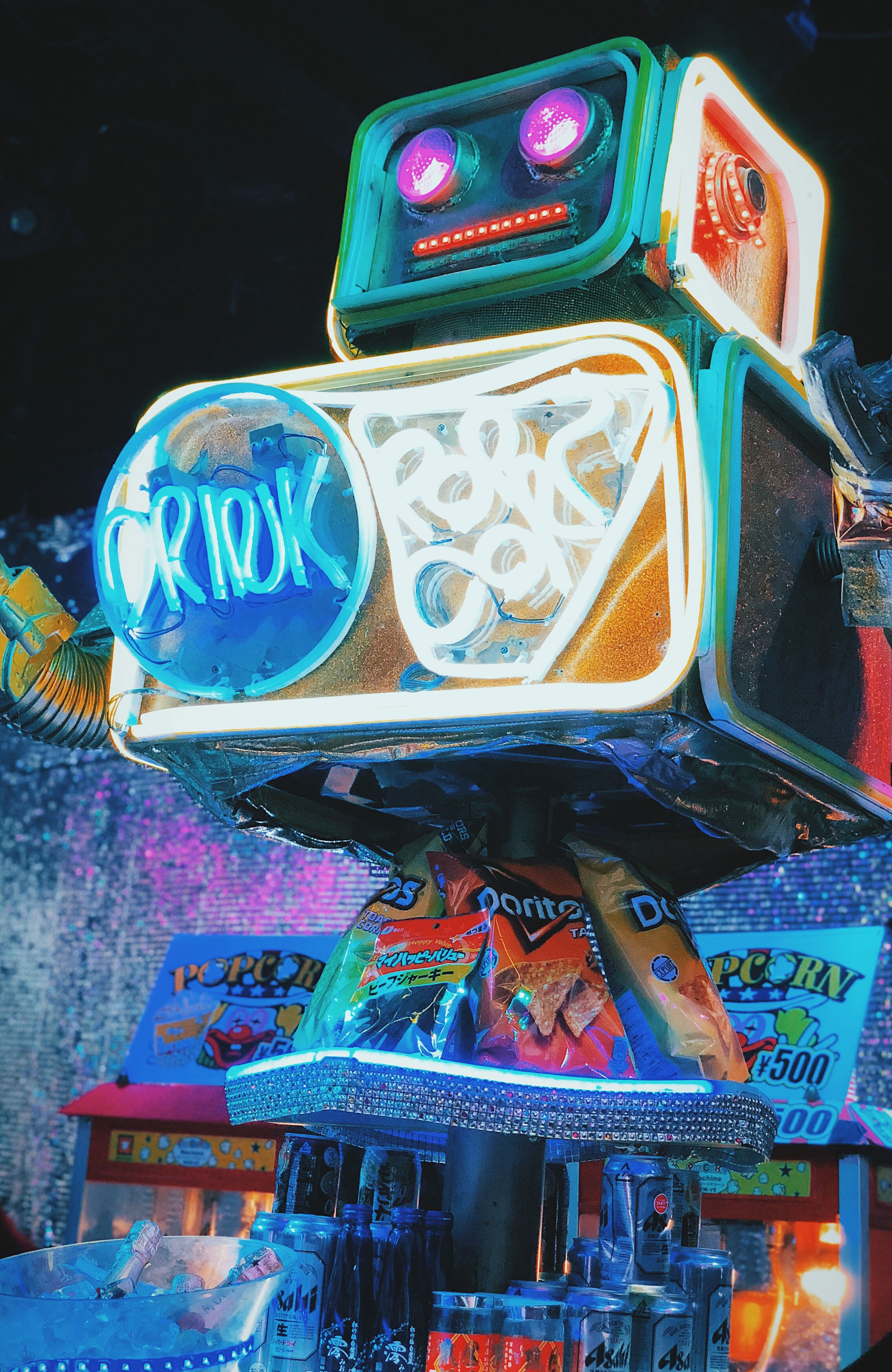 Robot themed restaurant in Tokyo, Japan