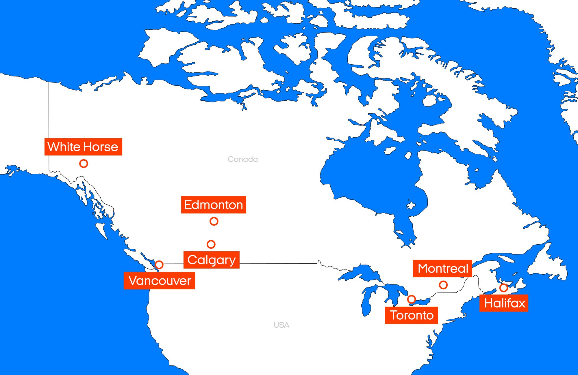 Verhuur locaties in Canada
